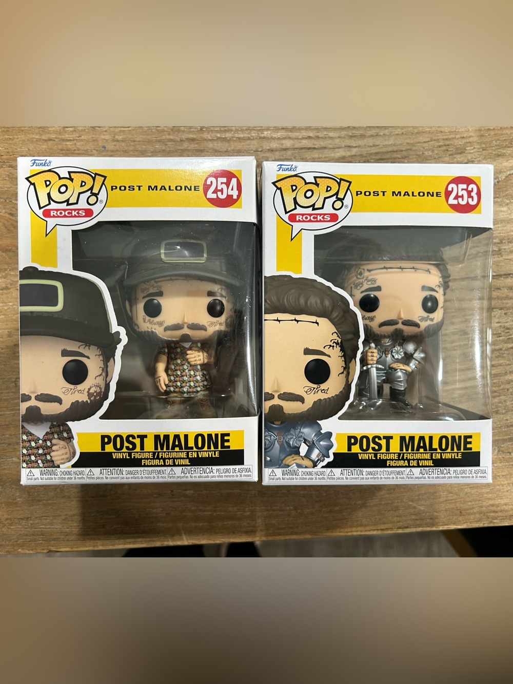 Funko Pop! Rocks Post Malone Bundle #253 & #254 w/ Boxes